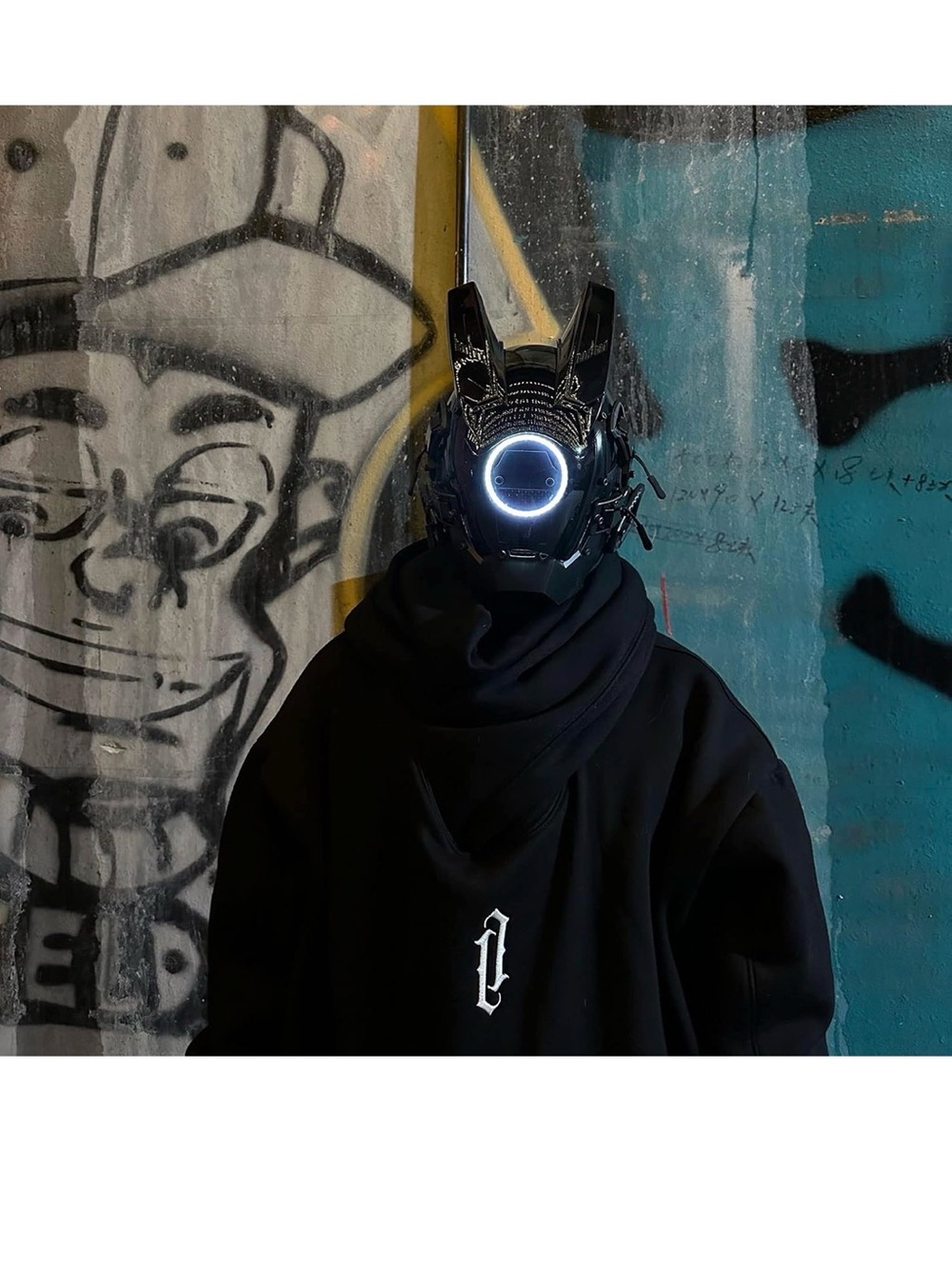 Futuristic LED Cyber Mask - Picture 4 of 6